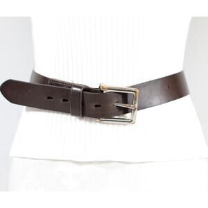 Distressed Genuine Leather Belt Unisex 32 Waist Darest Brown